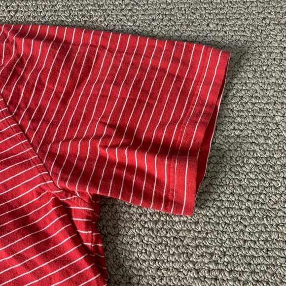 Brooks‎ Brother 346 Mens Polo Shirt Size XL Red/White Striped Short Sleeves - Picture 3 of 11